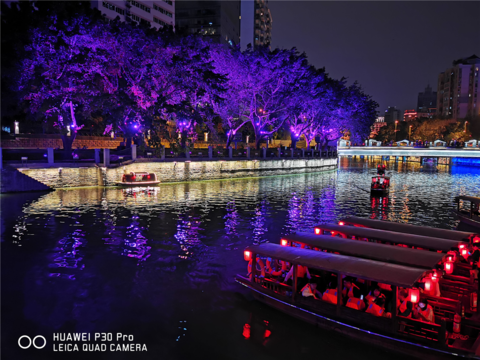 再现“门泊东吴万里船”盛景 华为P30系列定格天府新夜景