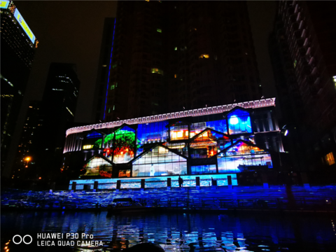 再現“門泊東吳萬里船”盛景 華為P30系列定格天府新夜景