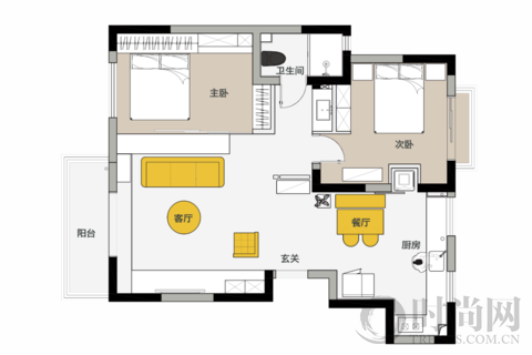 90㎡的自在独居！以山水、花草贯穿全屋，步步是风景